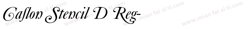 Caslon Stencil D Reg字体转换